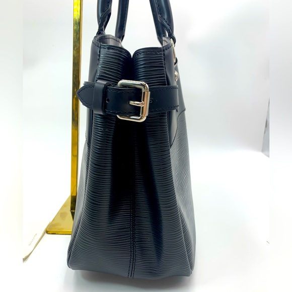 Auth Louis Vuitton Black Epi Leather Passy Tote Bag Preloved Purse Ex++ - Picture 12 of 15